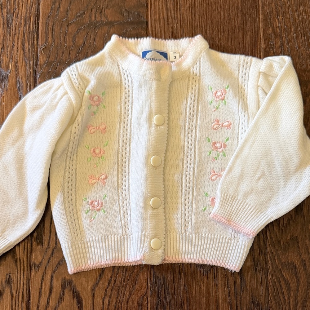 Carriage Boutique Cream Knit Cardigan